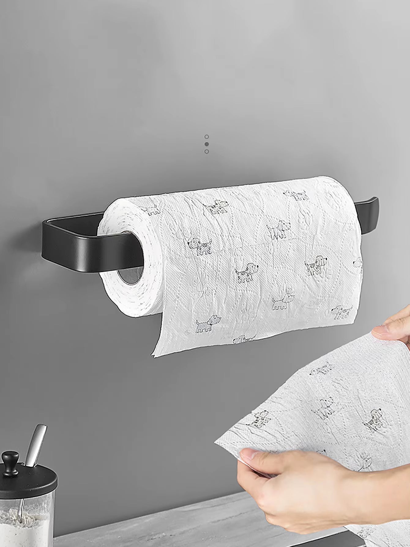 Stylish Kitchen Paper Towel Holder - Adhesive Tissue Hanger for Effortless Storage and Organization