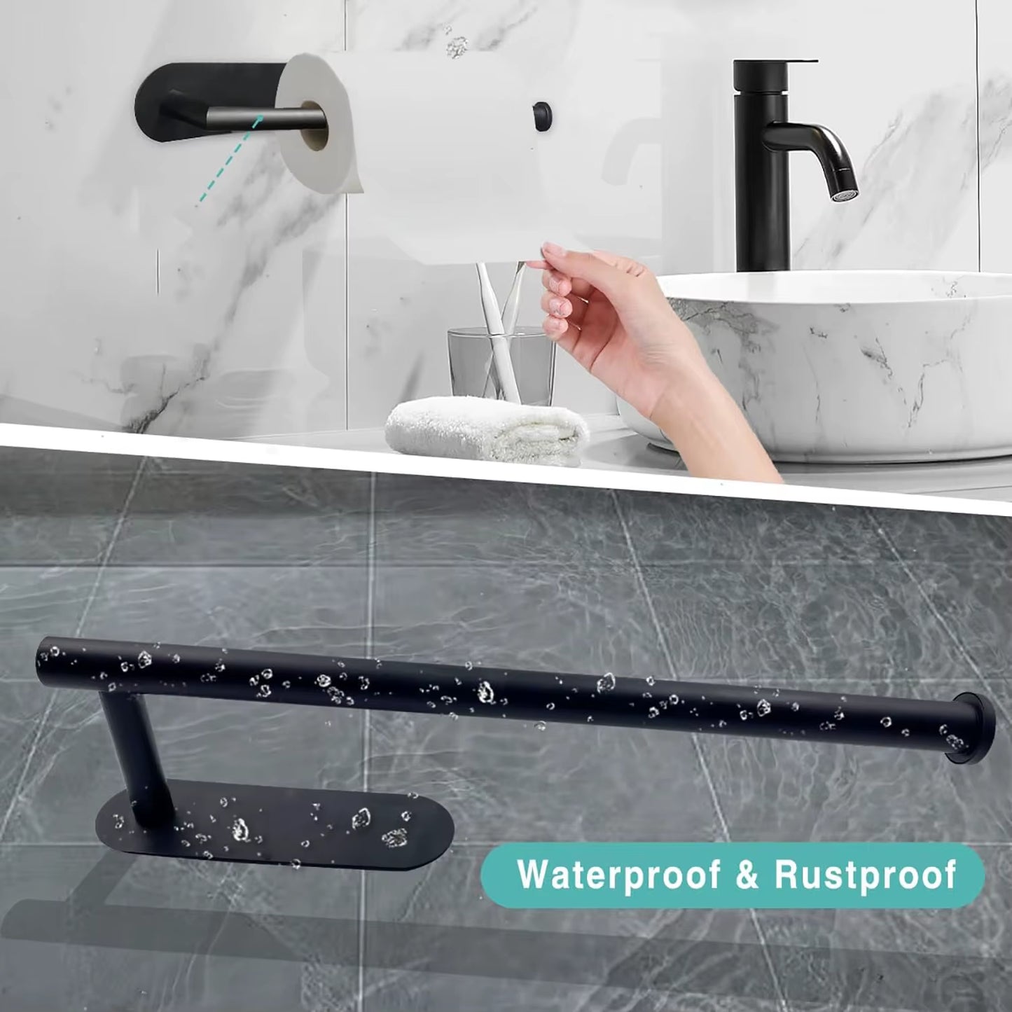 Stylish Kitchen Paper Towel Holder - Adhesive Tissue Hanger for Effortless Storage and Organization