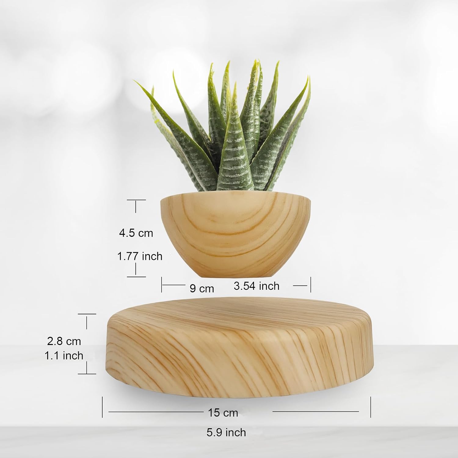 Magnetic Floating Plant Pot - Enchanting Levitating Bonsai Planter for Succulents and Home Decor
