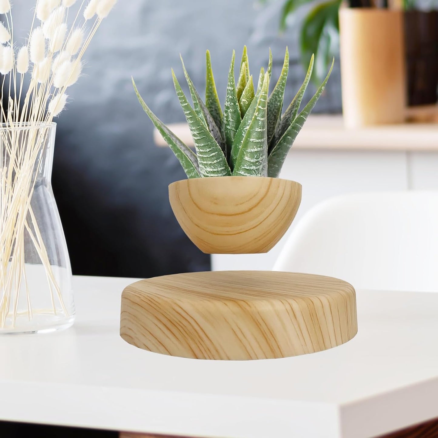 Magnetic Floating Plant Pot - Enchanting Levitating Bonsai Planter for Succulents and Home Decor