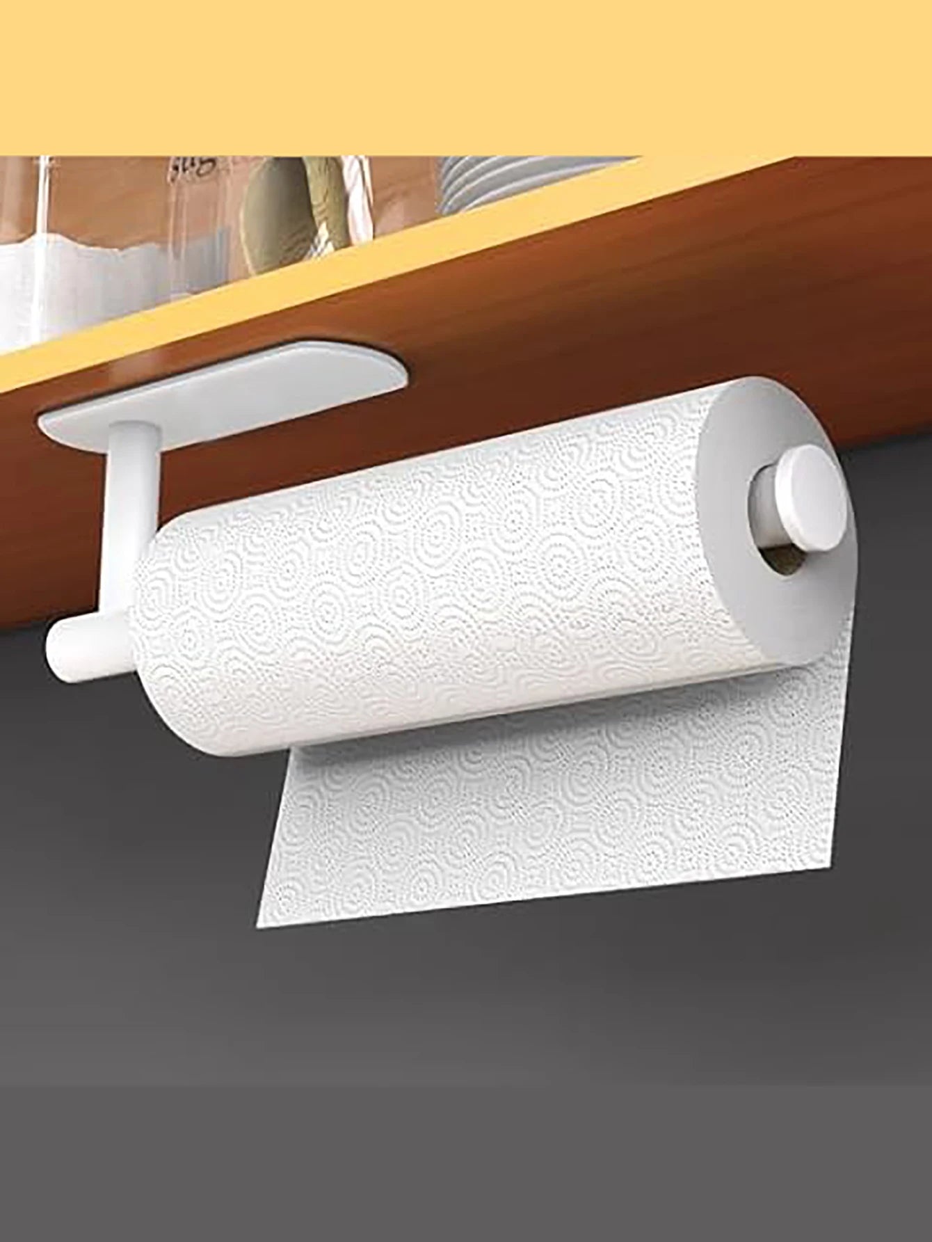 Stylish Kitchen Paper Towel Holder - Adhesive Tissue Hanger for Effortless Storage and Organization